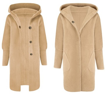 CIEPŁA ALPAKA PŁASZCZ NARZUTKA kurtka WEŁNA KOLORY