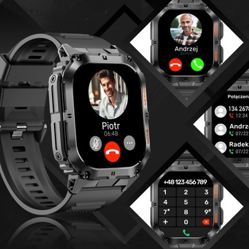 SMARTWATCH ZEGAREK MĘSKI MENU POLSKIE SPORT PULS ROZMOWY SMART WATCH AMOLED