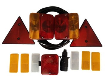 LAMPY ZESTAW DO PRZYCZEPY DO MONTAŻU WTYCZKA 7 PIN