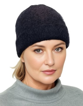 CZAPKA DAMSKA MŁODZIEŻOWA WŁOCHACZ czarna