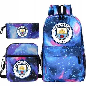 ZESTAW PLECAK TORBA PIÓRNIK MANCHESTER CITY WZORY