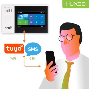 Беспроводная сигнализация GSM + WiFi с приложением TUYA, комплект, HUXGO HXA007