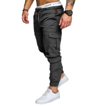 Men Cargo Pants Summer Work Trousers Stretch Waist