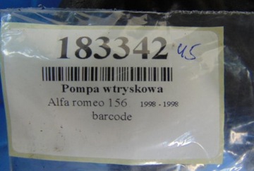 ALFA ROMEO 156 ČERPADLO VSTŘIKOVAČE 1.9JTD 0445010071