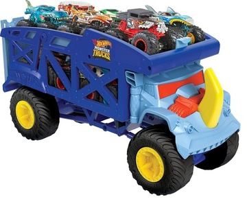 HOT WHEELS MONSTER TRUCK TRANSPORTER RINO RIG
