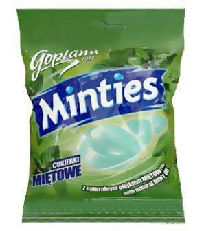 Cukierki Miętowe MINTIES ZIELONE Karmelki PRL Goplana 90g