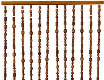 ZASŁONKA Z DUŻYCH KORALI DREWNIANYCH ZASŁONA KOTARA 100 CM OLCHA