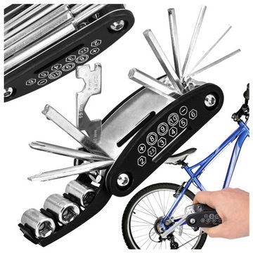 Zestaw kluczy rowerowych klucze rowerowe płaskie do szprych imbus multitool