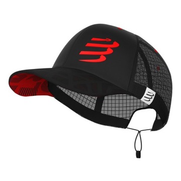 Czapka Compressport Racing Trucker CAP | BLACK/RED