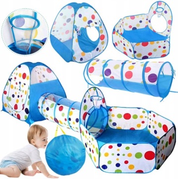 ДЕТСКАЯ САДОВАЯ ПАЛАТКА + ТУННЕЛЬ + БАССЕЙН + ДОМ-ЗАМОК НА 100 ШАРОВ