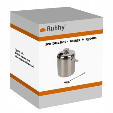 Ведро для льда Контейнер для льда 1,3л + щипцы
