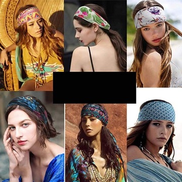 3X Opaska do włosów GŁOWĘ szeroka HAIR BAND TURBAN