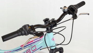 Горный велосипед для девочек, детский MTB Turbo, 10–14 лет, бирюзово-розовый, 24 дюйма