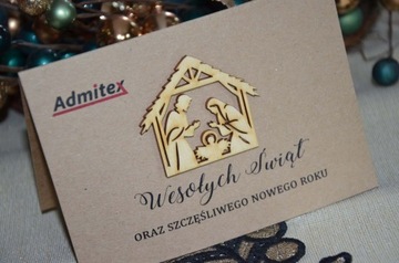 KARTKI ŚWIĄTECZNE DLA FIRM EKO C6 + KOPERTA EKO