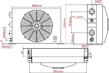 ОХЛАДИТЕЛЬ ГИДРАВЛИЧЕСКОГО МАСЛА 100 л/мин 230 В 60 Вт