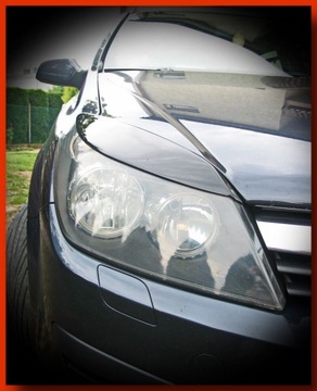Брови OPEL ASTRA H, ASTRA 3 / ABS / ЧЕРНЫЕ БРОВИ