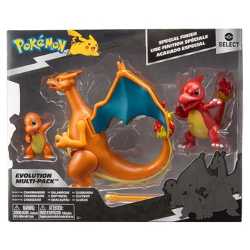 POKEMON 3 Figurki Charmander Charmeleon Charizard
