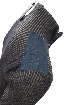 Granatowo szary rozpinany sweter męski GUESS XS