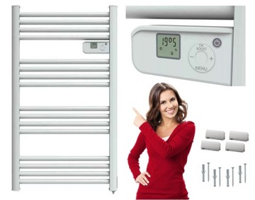 GRZEJNIK elektryczny 500W TIMER PROGRAMATOR Suszarka do łazienki DRABINKA