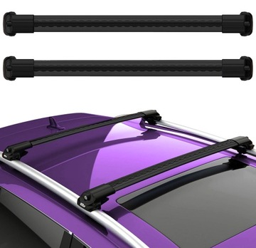 Bagażnik Alu aerodynamiczny Inter Pack Quiet XT RR, 90/82 cm czarne belki