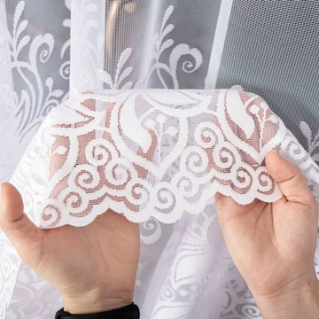 FIRANKA GOTOWA ŻAKARDOWA 230 x 400 CM. Z TAŚMĄ