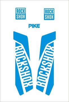 PIKE ROCK SHOX niebieskie naklejki na amortyzator
