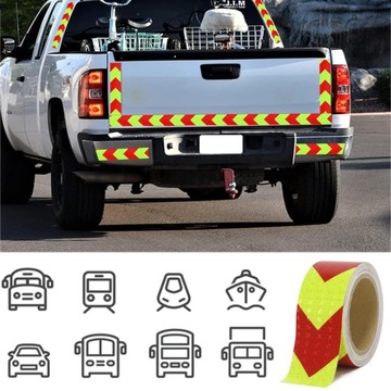 Taśma Odblaskowa Samoprzylepna Konturowa Kierunkowa Rolka 25M Ostrzegawcza