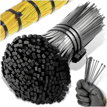 CZARNE TRYTKI OPASKI ZACISKOWE TRYTYTKI OPASKA PLASTIKOWA KABLOWA 3.6x150mm