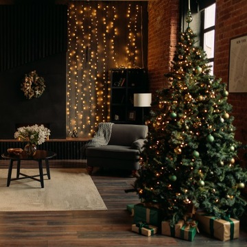 СВЕТОВАЯ ЗАВЕСА 3х3 м. СВЕТОДИОДНЫЕ ЛАМПЫ 300 ТЁПЛЫЙ БЕЛЫЙ ВНУТРЕННЯЯ ВНЕШНЯЯ