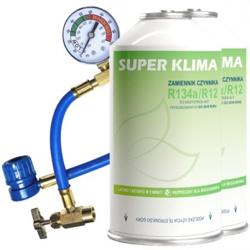 Zestaw 2puszek gazu R134a z przewodem do klimy