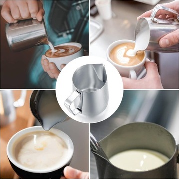 НЕРЖАВЕЮЩАЯ СТАЛЬ КУВШИН ДЛЯ ВСПЕНКИ МОЛОКА КРУЖКА МОЛОЧКА + ПЕРО