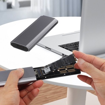 Корпус твердотельного накопителя для адаптера накопителя NVMe/PCIe SATA/NGFF M2 USB-C со скоростью до 10 Гбит/с