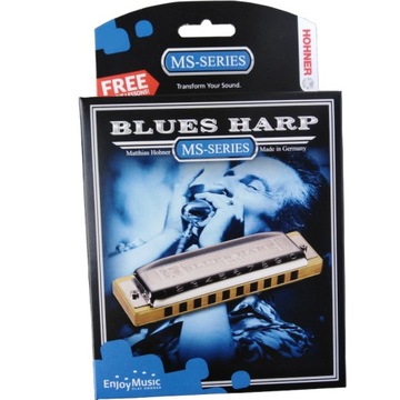 Blues Harp MS E harmonijka ustna diatoniczna grzebień drewno Doussie Hohner