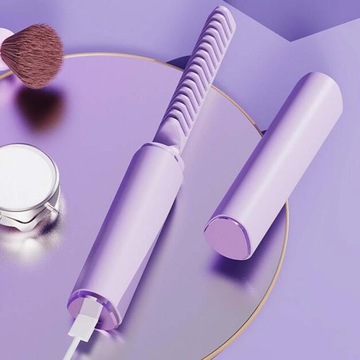 Беспроводной выпрямитель для волос Anti Scald Mini Violet, щетка для выпрямления волос