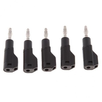 2x 5x pozłacana wysuwana wtyczka bananowa 4mm