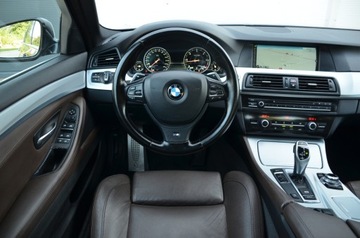 BMW Seria 5 F10-F11 Limuzyna 520d 184KM 2014 520D LIFT M-PAKIET SERWIS VIRTUAL KOKPIT BRĄZ SKÓRA DUŻA NAVI ŁOPATKI PDC, zdjęcie 28