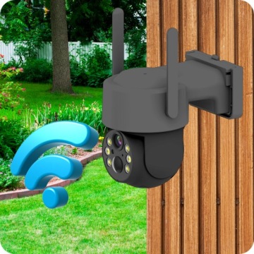 СОЛНЕЧНАЯ WIFI КАМЕРА 4MPX УМНАЯ НАРУЖНАЯ ВРАЩАЮЩАЯСЯ IP БЕСПРОВОДНАЯ СЕРАЯ