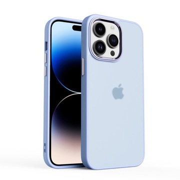 ETUI MATOWE Z RAMKĄ NA APARAT DO IPHONE 15 PRO - PURPLE