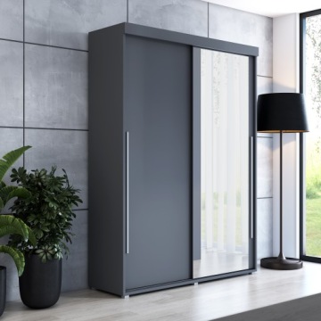 ROKO SLIM 1 шкаф 180x202x45,5 см Зеркало раздвижное вместительное