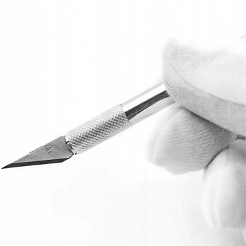 НАБОР СКАЛЬП 11 ТОЧНЫЙ ОСТРЫЙ СЕРЕБРЯНЫЙ МОДЕЛИРУЮЩИЙ НОЖ HT + 5 ЛЕЗВИЙ 11