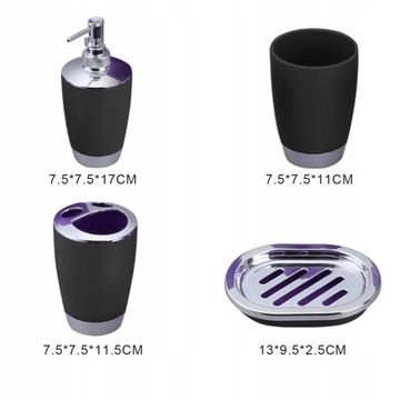 4шт. Набор аксессуаров для ванной комнаты из полипропилена, пластиковая ванная комната