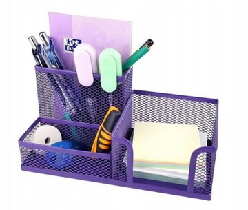 Ящик для офисных инструментов, фиолетовый, NICE на столе