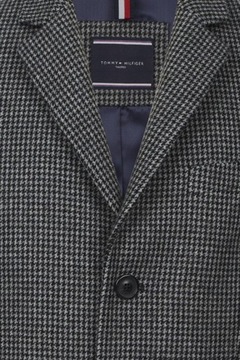 TOMMY HILFIGER TAILORED PŁASZCZ PEPITKA WOOL 52