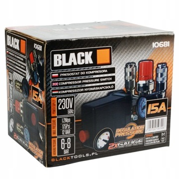 РЕЛЕ ДАВЛЕНИЯ ДЛЯ КОМПРЕССОРА 230 В ЧЕРНОЕ РЕЛЕ ДАВЛЕНИЯ