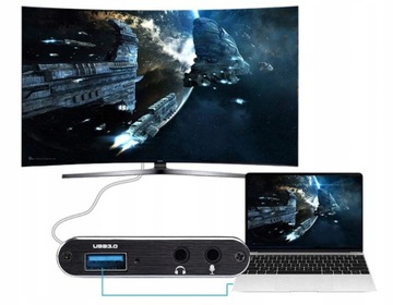 VIDEO GRABBER HDMI NAGRYWARKA OBRAZU USB 4K OBS STREAMING CAPTURE CARD PC