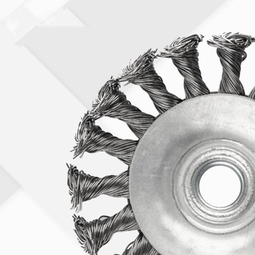 ПРОВОЛОЧНАЯ ЩЕТКА 75/100 мм M14, ПЛЕТЕННАЯ ПЕРЕДНЯЯ ДЛЯ УГЛОВОЙ ШЛИФОВАЛЬНОЙ СТАНКИ ПО Ржавчине