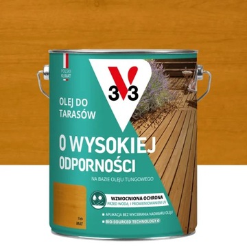 V33 OLEJ DO TARASÓW O WYSOKIEJ ODPORNOŚCI DĄB MAT 4,5L