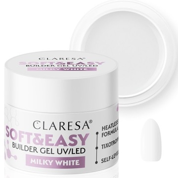 CLARESA SOFT&EASY ГЕЛЬ ДЛЯ НАРАЩИВАНИЯ НОГТЕЙ 45G ЦВЕТОВЫЕ ВАРИАНТЫ