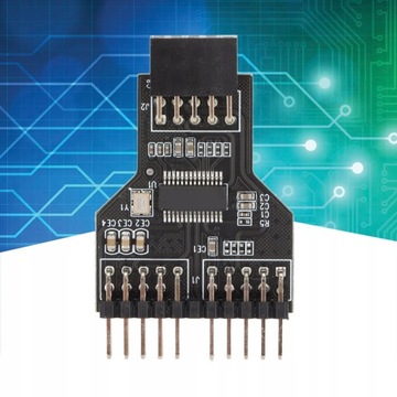 9-контактный USB-разветвитель из металла и пластика