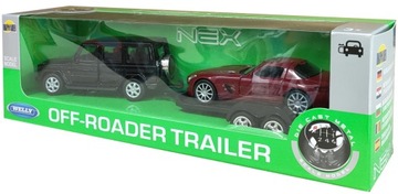 WELLY AUTO LAWETA 2 АВТОМОБИЛИ MERCEDES G-CLASS +SLS AMG